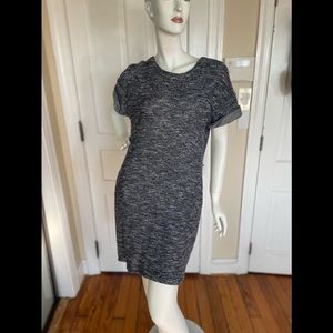 Vince blue and gray knit dress